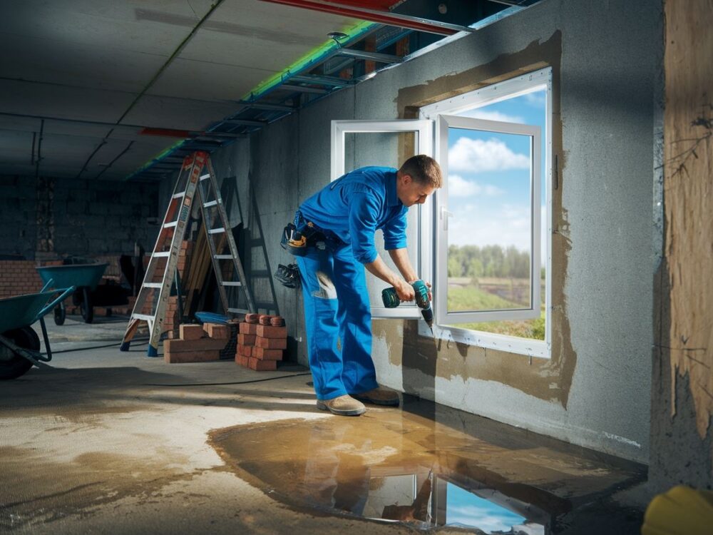 Fachowy montaż okna w piwnicy